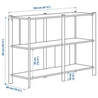 IKEA JÄTTESTA Ansamblu depozitare, negru, 240x40x85 cm