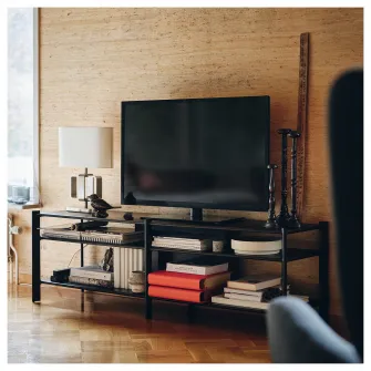 IKEA JÄTTESTA Comoda TV, negru, 160x40x49 cm