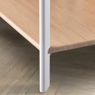 IKEA JÄTTESTA Etajera, alb/bambus deschis, 120x85 cm