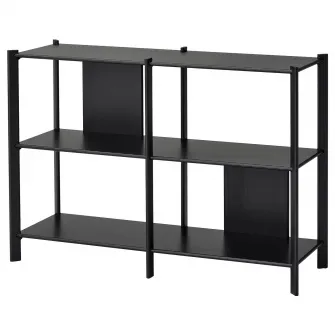 IKEA JÄTTESTA Etajera, negru, 120x85 cm