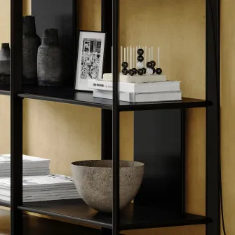 IKEA JÄTTESTA Etajera, negru, 120x85 cm