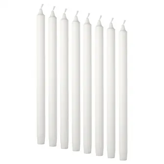 IKEA JUBLA Lumanare neparfumata, alb, 35 cm