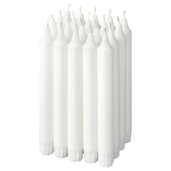 IKEA JUBLA Lumanari candelabru, alb, 19 cm