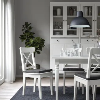 IKEA JUSTINA Perna scaun, negru, 42/35x40x4 cm