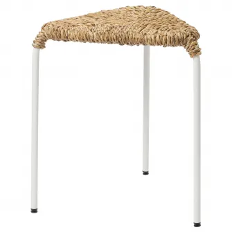 IKEA JUTEBODA Taburet, natr/alb