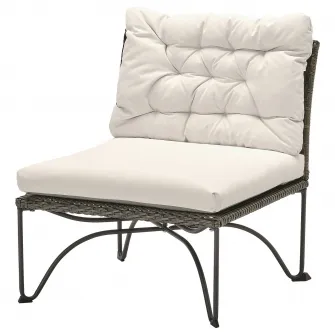 IKEA JUTHOLMEN Fotoliu exterior, gri inchis/Kuddarna gri deschis-bej, 65x73x83 cm