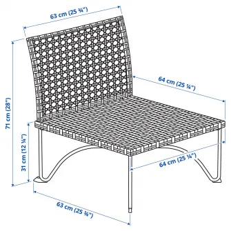 IKEA JUTHOLMEN Sectiune 1 loc, exterior, gri-maro inchis