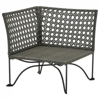 IKEA JUTHOLMEN Sectiune colt exterior, gri-maro inchis