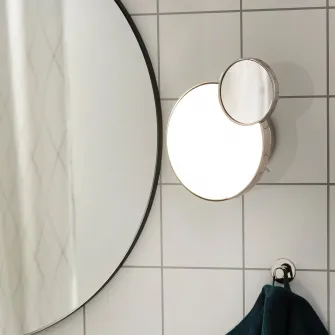 IKEA KABOMBA Aplica LED cu oglinda, intensitate reglabila cromat/lucios, 20 cm