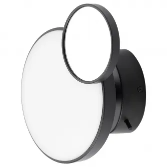 IKEA KABOMBA Aplica LED cu oglinda, intensitate reglabila mat/negru, 20 cm