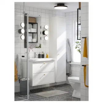 IKEA KABOMBA Plafoniera LED, mat/negru, 36 cm