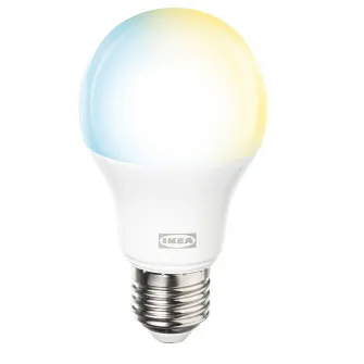 IKEA KAJPLATS Bec LED E27 1521 lumeni, smart spectru alb/glob/alb opac