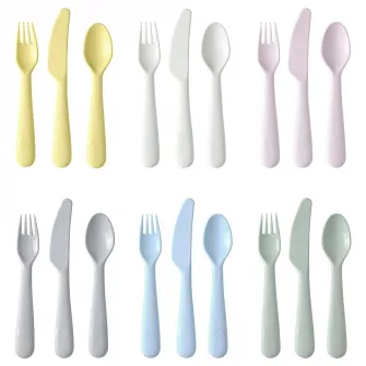 IKEA KALAS Set tacamuri, 18 piese, diverse culori