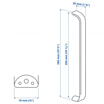 IKEA KALERUM Maner, aspect inox, 266 mm