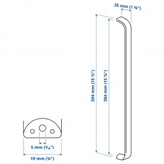 IKEA KALERUM Maner, aspect inox, 394 mm