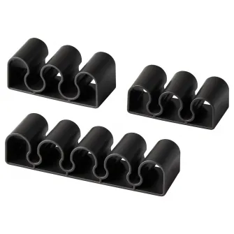 IKEA KALKSTUFF Organizator cablu, set 3 buc., gri inchis