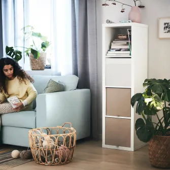 IKEA KALLAX Etajera, alb, 42x147 cm