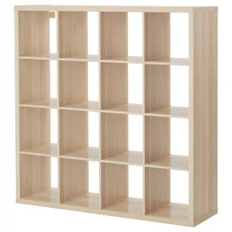 IKEA KALLAX Etajera, aspect stejar antichizat, 147x147 cm