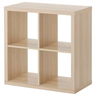 IKEA KALLAX Etajera, aspect stejar antichizat, 77x77 cm