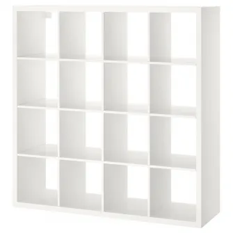 IKEA KALLAX Etajera, lucios alb, 147x147 cm