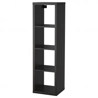 IKEA KALLAX Etajera, negru-maro, 42x147 cm