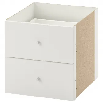 IKEA KALLAX Accesoriu 2 sertare, alb, 33x33 cm