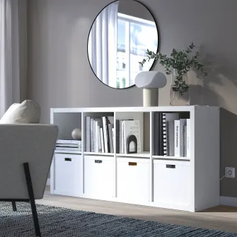 IKEA KALLAX Etajera, alb, 77x147 cm