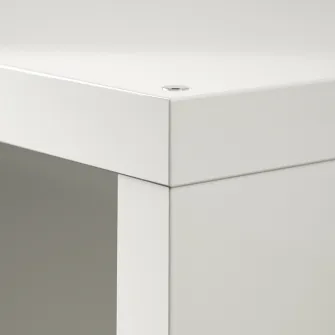 IKEA KALLAX Etajera, alb/Dröna alb, 77x39x147 cm