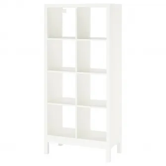 IKEA KALLAX Etajera cu cadru, alb/alb, 77x164 cm