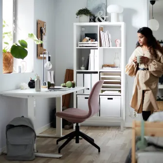 IKEA KALLAX Etajera cu cadru, alb/alb, 77x164 cm