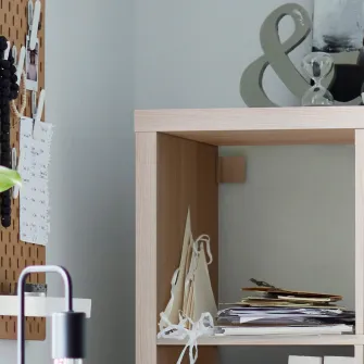 IKEA KALLAX Etajera+2 organizatoare, + 4 sertare/aspect stejar antichizat, 147x42 cm