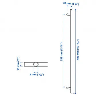 IKEA KALLRÖR Maner, inox, 405 mm