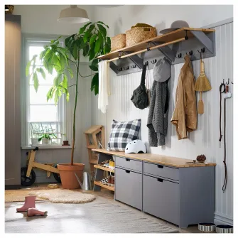 IKEA KALLSÖ Banca depozitare, gri, 80x38x56 cm