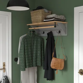IKEA KALLSÖ Cuier perete, gri, 80 cm