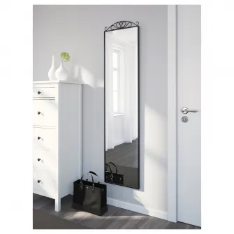 IKEA KARMSUND Oglinda cu suport, negru, 40x167 cm