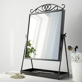 IKEA KARMSUND Oglinda de masa, negru, 27x43 cm