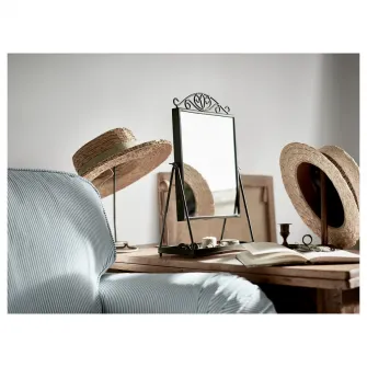 IKEA KARMSUND Oglinda de masa, negru, 27x43 cm