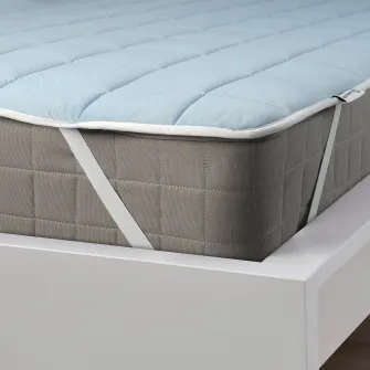 IKEA KEJSAROLVON Protectie saltea, bej/albastru, 140x200 cm