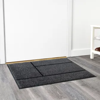 IKEA KÖGE Covor de intrare, gri/negru, 69x90 cm