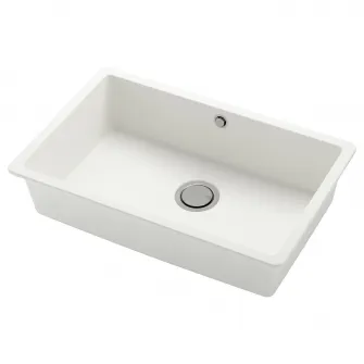 IKEA KILSVIKEN Chiuveta incorporata, 1 cuva, alb compozit cuart, 72x46 cm