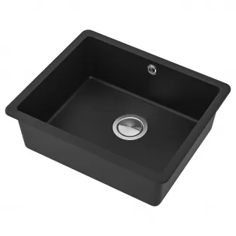 IKEA KILSVIKEN Chiuveta incorporata, 1 cuva, negru compozit cuart, 56x46 cm