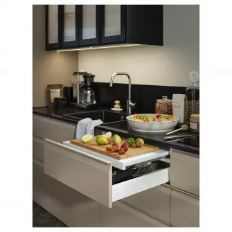 IKEA KILSVIKEN Chiuveta incorporata, 1 cuva, negru compozit cuart, 56x46 cm