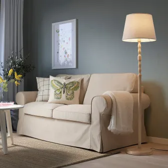 IKEA KINNAHULT Lampadar, frasin/alb, 150 cm