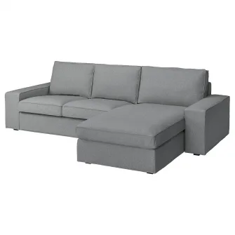 IKEA KIVIK Canapea 3 locuri cu sezlong, Tibbleby bej/gri