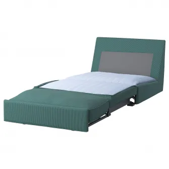 IKEA KIVIK Canapea extensibila 1 loc, Kelinge gri-turcoaz