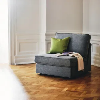 IKEA KIVIK Canapea extensibila 1 loc, Tibbleby bej/gri