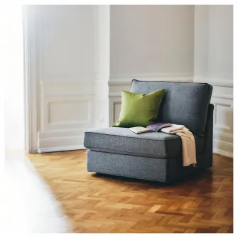 IKEA KIVIK Canapea extensibila 1 loc, Tibbleby bej/gri