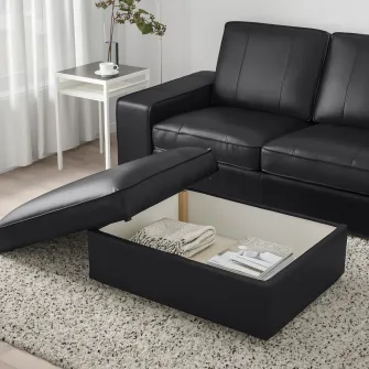 IKEA KIVIK Taburet, Grann/Bomstad negru
