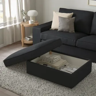 IKEA KIVIK Taburet cu depozitare, Tresund antracit