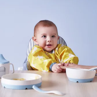 IKEA KLADDIG Baveta, galben/alb